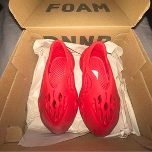 Kids yeezy red foam runners